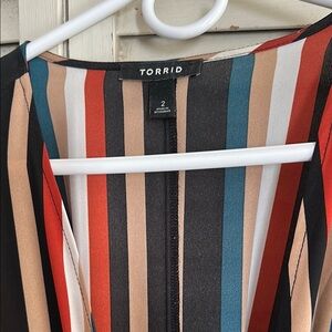 Torrid Red and Blue Cape Jacket